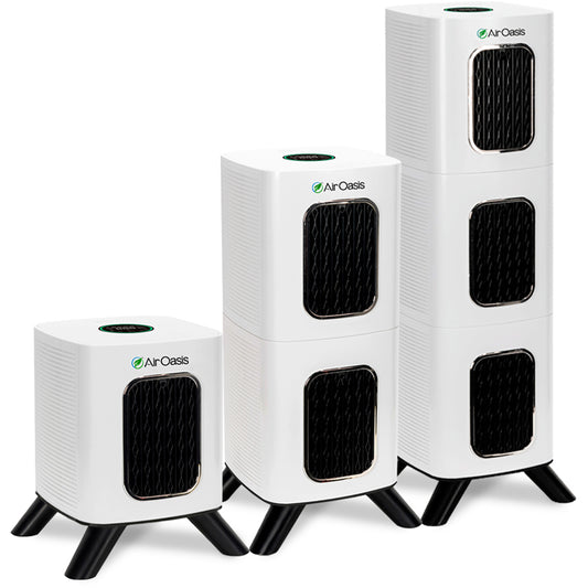 1 small air purifier, 1 medium air purifier and 1 large air purifier in a bundle