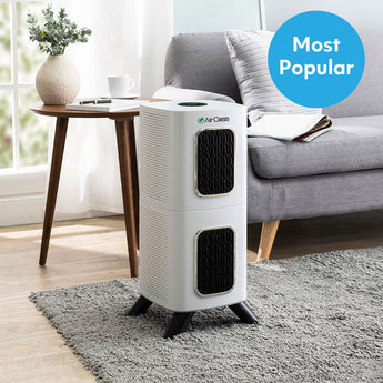 iAdaptAir medium air purifier in a living room